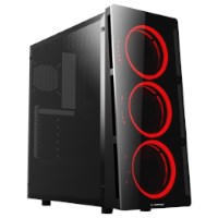 RAMPAGE REDCORE 500Watt 80+ 3*12cm Kırmızı Led Fan Atx Kasa - 1